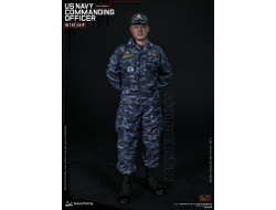 Рубашка и брюки тактические с нашивками 1/6 NAVY COMMANDING OFFICER (78050) - DAMTOYS