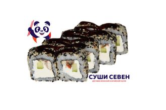 Кунжут, огурец, сливочный сыр, угорь копчёный,соус унаги.  230гр.