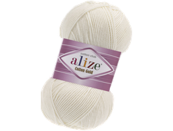 Cotton Gold (Alize) пряжа цвет №62 молочный