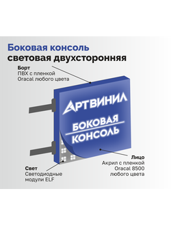 Боковая консоль световая двухсторонняя