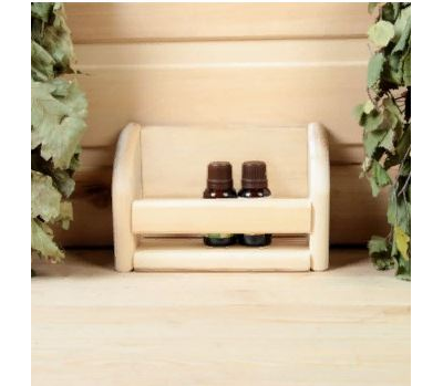 Полочка для масел, 4 пузырька, 17х11см, липа