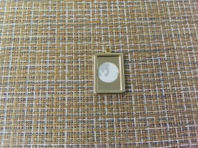 Подвеска кулон прямоугольный без вставки мини 18x29 мм золотистый