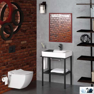 Кнопка смыва CREAVIT DROP Antrasit GP2002.04, графит матовая