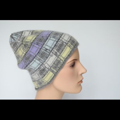 Шапка Vizio 1038 CY серая с желтым