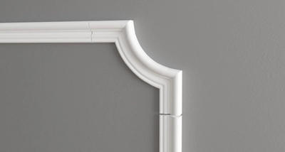 Угловой элемент DECOR-DIZAYN C1-DD608 к молдингу DD608, из дюрополимера, под покраску, 4шт