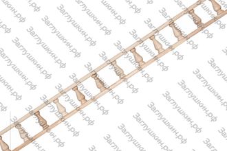 Балюстрада прямая из ясеня. Балясина 40 мм. Высота изделия 56 мм.