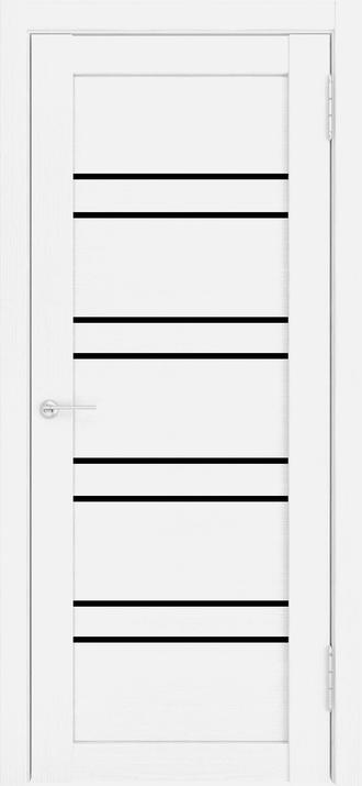 Комплект двери "PR-19" Белая Чёрное стекло