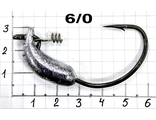 Крючок офсетный, огруженный, 6/0, от 6 до 24 гр