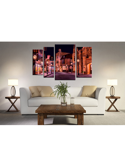 Модульная картина &quot;По ночной улочке&quot;