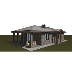 Одноэтажный дом с тремя спальнями 112м² (S30)