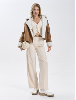 Кардиган вязаный приталенный укороченный на пуговицах