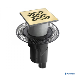 Трап водосток PLATZ Antik 150х150 Вертикальный выпуск (Бронза)