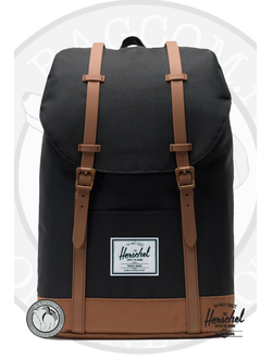 Рюкзак Herschel Retreat Black/Saddle Brown (черный с коричневым)
