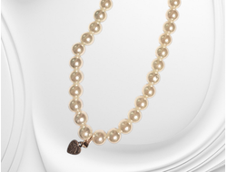 Декоративное украшение-брелок для телефона и сумки, цвет кремовый