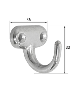 Крючок для одежды 36х33 мм сталь