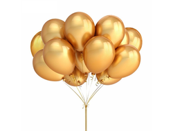 13 золотых воздушных шаров