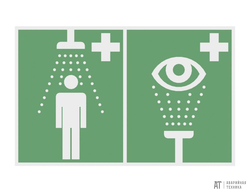 Знак фотолюминесцентный &quot;Аварийный душ&quot; 01-Г