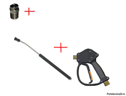 Распылительный пистолет в сборе с форсункой курок RL 11 М22х1,5ш  600 мм.(Изогнутый)