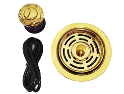 Комплект для измельчителя: фланец + кнопка в цвете "Яркое золото"