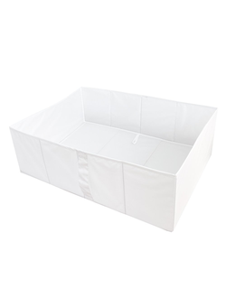Короб для хранения БЕЗ крышки складной, белый (разные размеры)