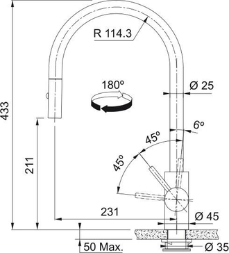 Смеситель Franke Eos Neo Pull Down