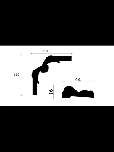 Угловой элемент C2-DD400 к молдингу DD400