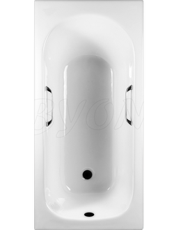 Прямоугольная чугунная ванна Byon 13 150x70x42 см с ручками