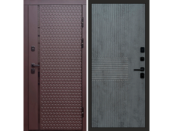 Дверь входная Simple шоколад с панелью