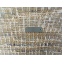 Шильд-табличка 50x15x1 мм нержавеющая сталь, с двумя отверстиями, матовый