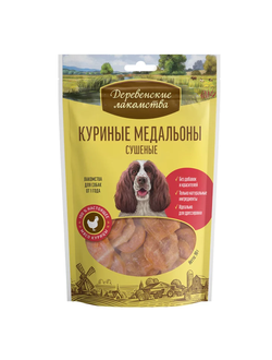 Деревенские лакомства, Куриные медальоны сушёные для собак