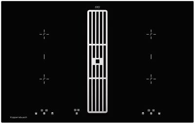 Индукционная варочная панель с вытяжкой Kuppersbusch KMI 8500.0 SR Silver Chrome