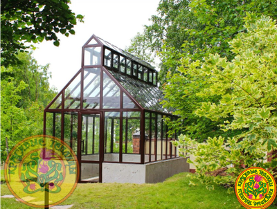 Базовая комплектация английской теплицы из стекла и алюминия ЙОРКШИР размером 6000 x 3000 мм