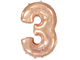 Фольгированная цифра - Розовое золото