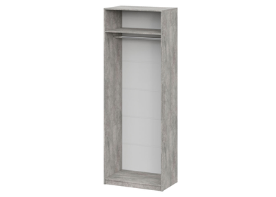 ШК 5 800 шкаф двустворчатый распашной Цемент светлый/Белый шагрень