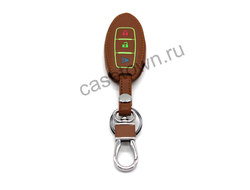 Кожаный чехол NISSAN коричневый