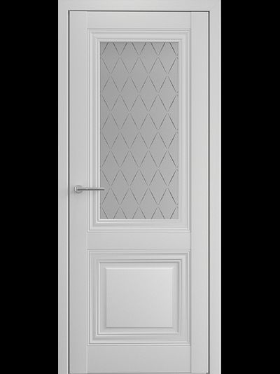 Дверь со стеклом Лорд Спарта 2 цвет платина