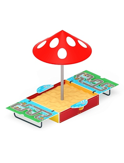 Песочница (Игра) ИО 5.01.10-06 с крышкой и грибком средняя