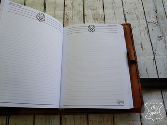 Органайзер в твердой обложке с тиснением льва