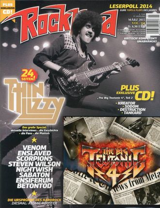 Rock Hard Magazine March 2015 Thin Lizzy Cover, Немецкие музыкальные журналы в России, Intpressshop