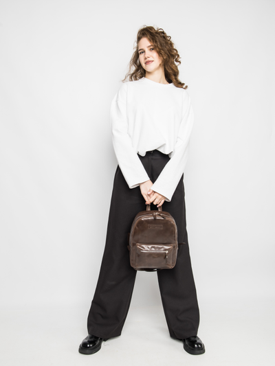 Женский кожаный рюкзак Anzolla brown (арт. 3040-02)