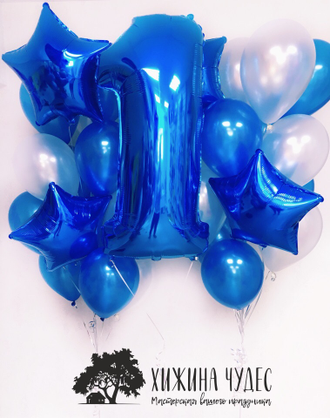синие шары на день рождения краснодар