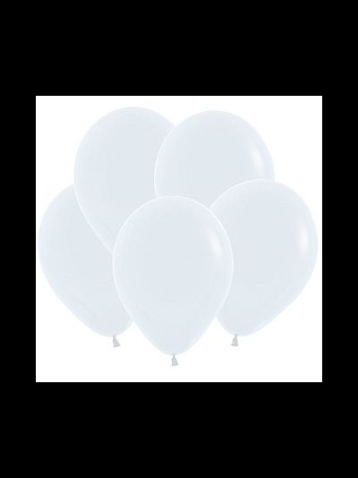 Воздушный шар с гелием "Белый пастель" 30 см