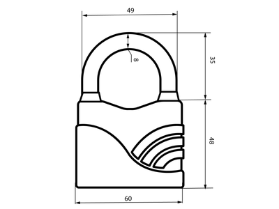 Замок навесной Блюз ВС2Л-60 [4152]