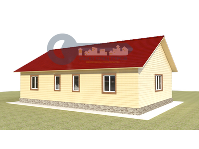 ДЖ-09 ГАБАРИТНЫЕ РАЗМЕРЫ: (8Х12М) 1 ЭТАЖ, ОБЩАЯ ПЛОЩАДЬ: 101,6М²