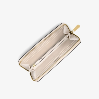 Кошелёк Michael Kors Jet Set Travel Saffiano Leather Continental Pale Ecru