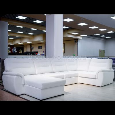 Диван угловой Валенсия большой (дельфин+оттоманка)