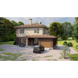 Двухэтажный дом с тремя спальнями 164м² (S62)