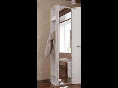 Вешалка с зеркалом Элана бодега белая