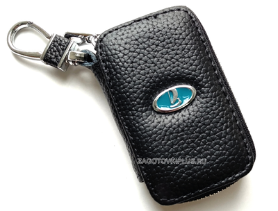 Ключница авто из натуральной кожи флотер с логотипом LADA