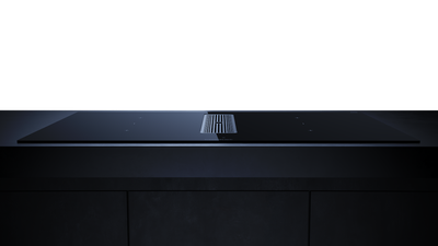 Индукционная варочная панель с вытяжкой Kuppersbusch KMI 9350.0 SR Silver Chrome